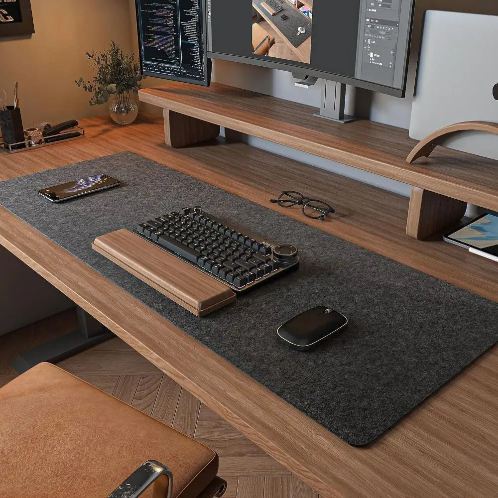 Gaming Accessories Wool Felt Mouse Pad Large Size Writing Mat Keyboard Mice Mat Non-Slip Home Office Computer Desk Protector