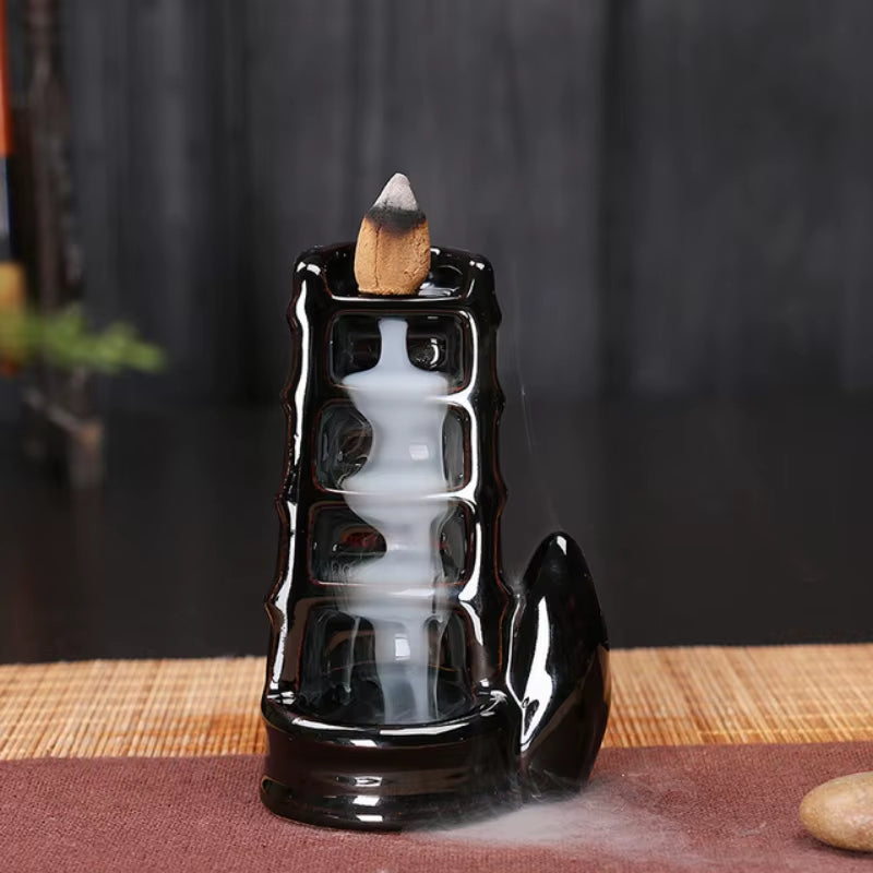 Creative Home Decor Backflow Stick Incense Burner Ceramic Censer Home Decoration Use in Home Teahouse Zen Yoga Decor -No Incense