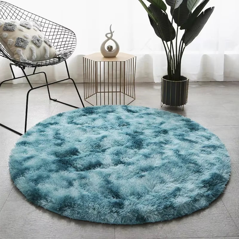 Super Soft round Rug Pad White Carpet Living Room Bedroom Kids Room Play Area Floor Mats Home Decor Rugs