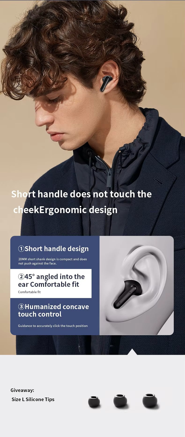 F3 ANC Active Noice Cancellation Bluetooth Earphones