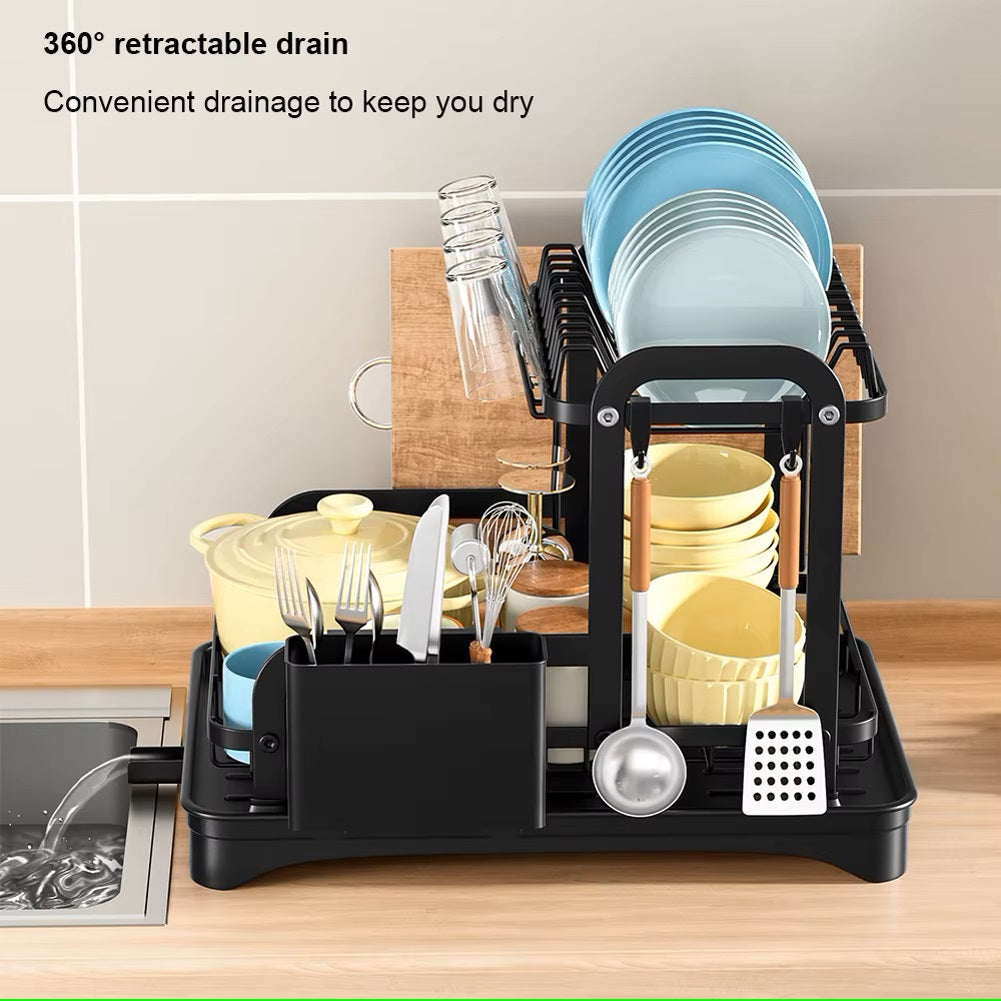 360° Rotating Drying Rack with Drain