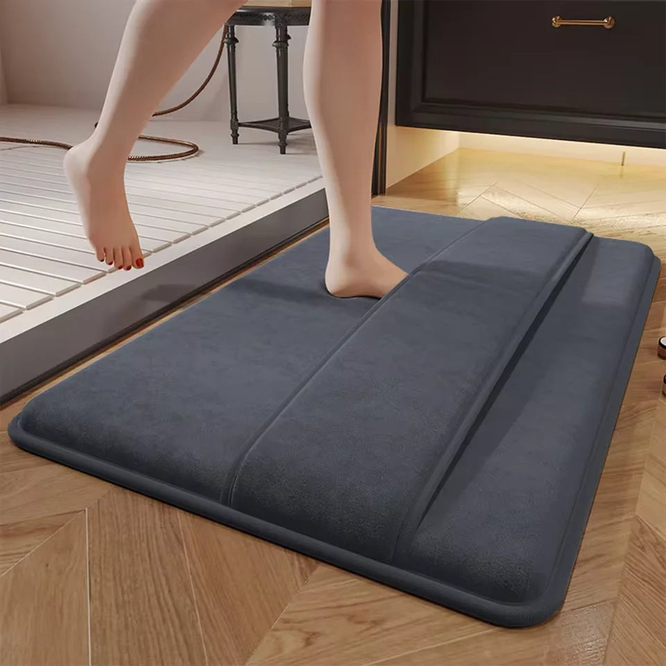 Super Absorbent Floor Mat, anti Slip Coral Velvet