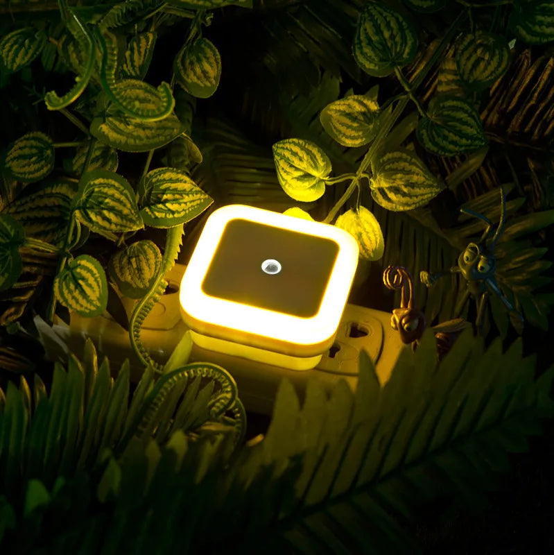 Wireless LED Night Light Sensor Lighting Mini EU/US Plug Night Lights for Children Room Bedroom Living Room Decoration Lighting
