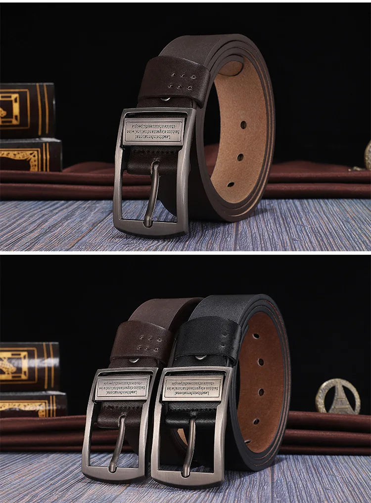 New Leather Cowhide Men's Belt