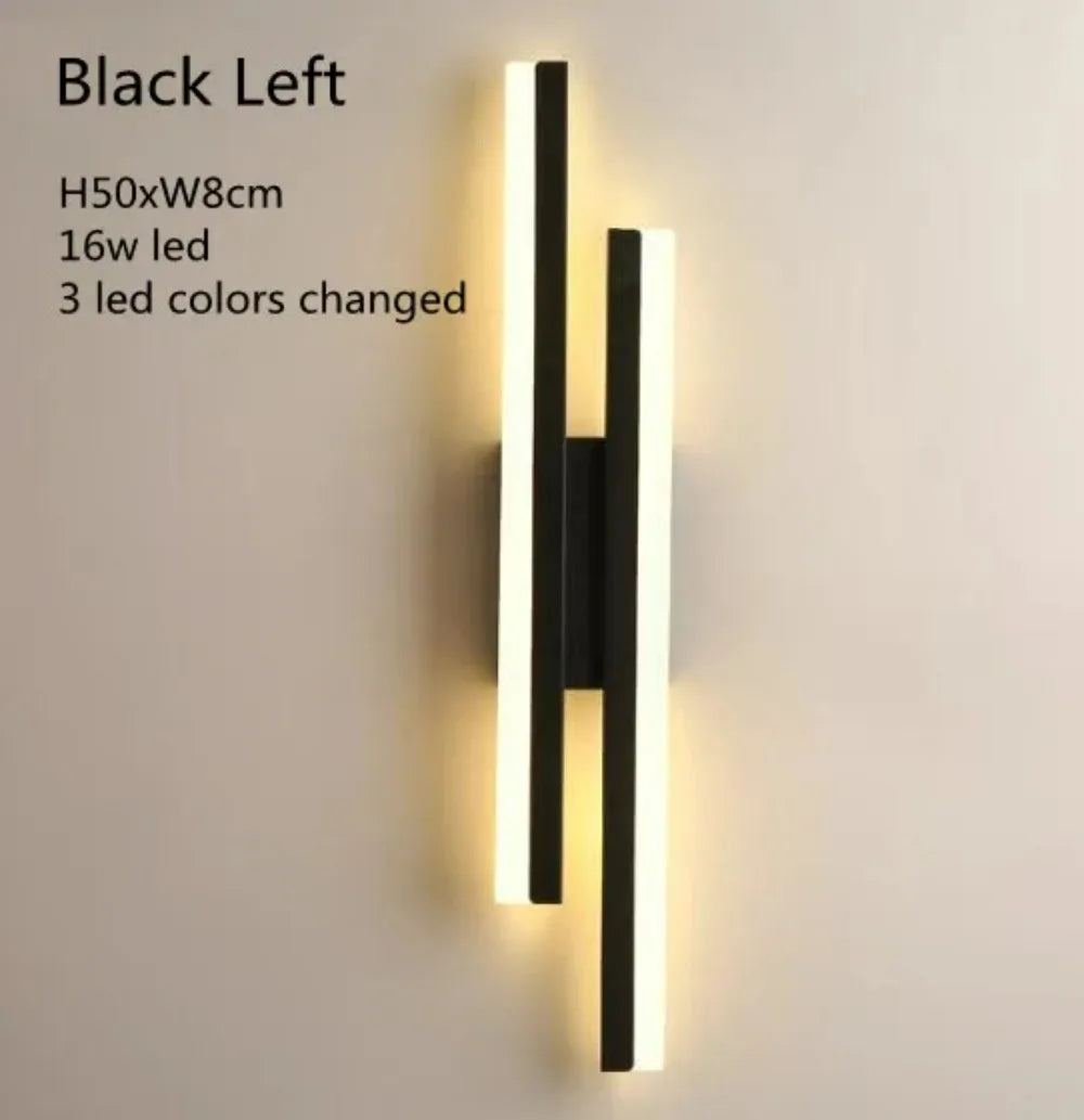 Modern Ledwall Lamp Wall Sconces Copper Line Pipe Acrylic Lampshade Indoor Lighting for Living Room Corridor Light Fixture