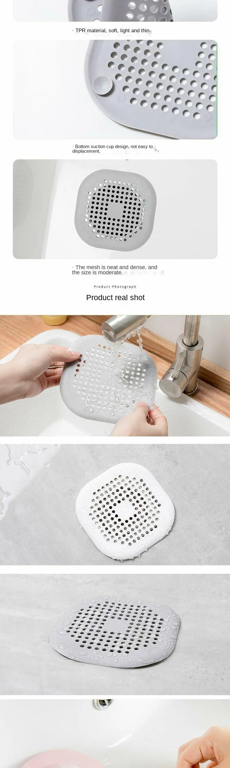 Square Silicone Floor Drain Sticker