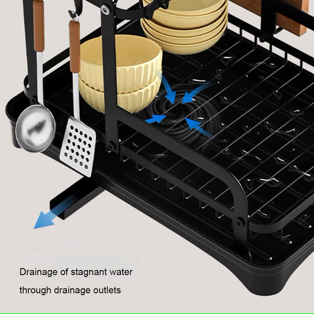 360° Rotating Drying Rack with Drain
