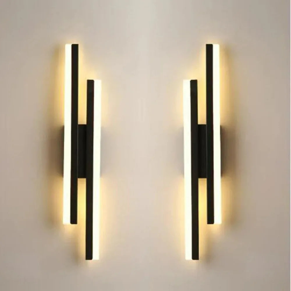 Modern Ledwall Lamp Wall Sconces Copper Line Pipe Acrylic Lampshade Indoor Lighting for Living Room Corridor Light Fixture