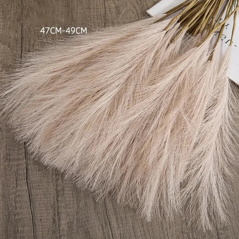 10Pcs Artificial Reed Ins Wind Bouquet Imitation Flowers Bohemian Home Living Room Decor Fake Reed Christmas Wedding Decoration