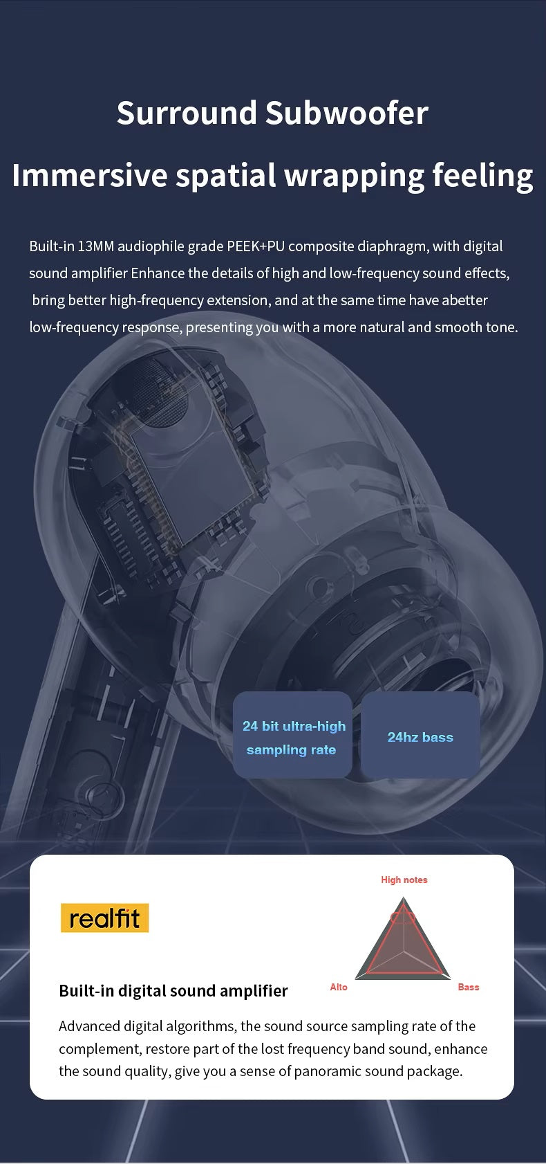 F3 ANC Active Noice Cancellation Bluetooth Earphones