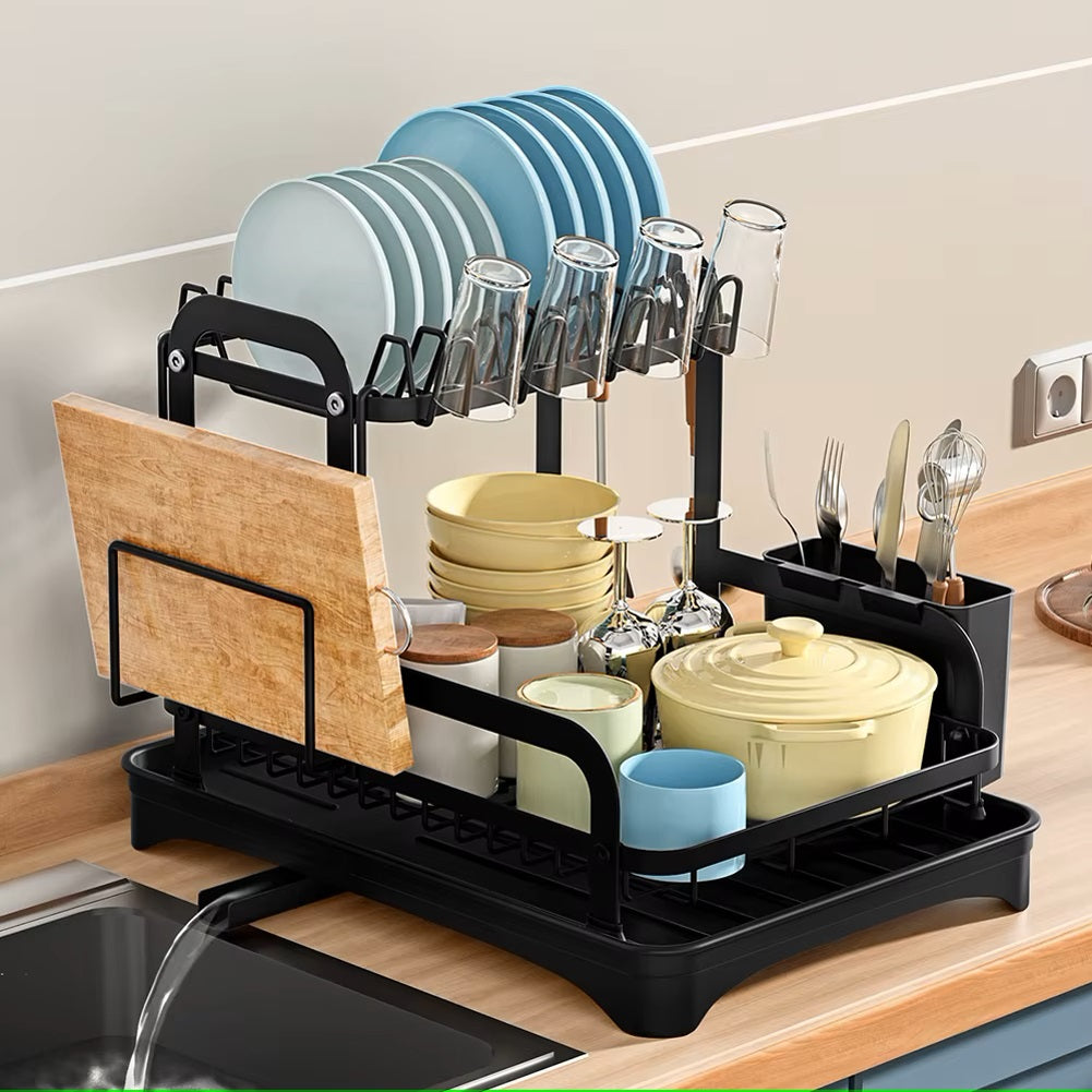 360° Rotating Drying Rack with Drain