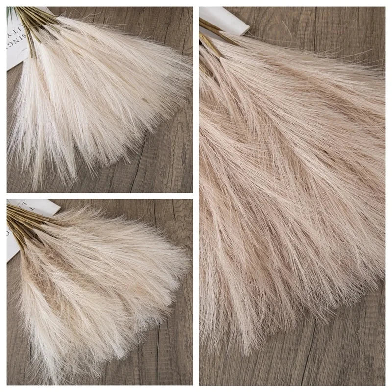 10Pcs Artificial Reed Ins Wind Bouquet Imitation Flowers Bohemian Home Living Room Decor Fake Reed Christmas Wedding Decoration