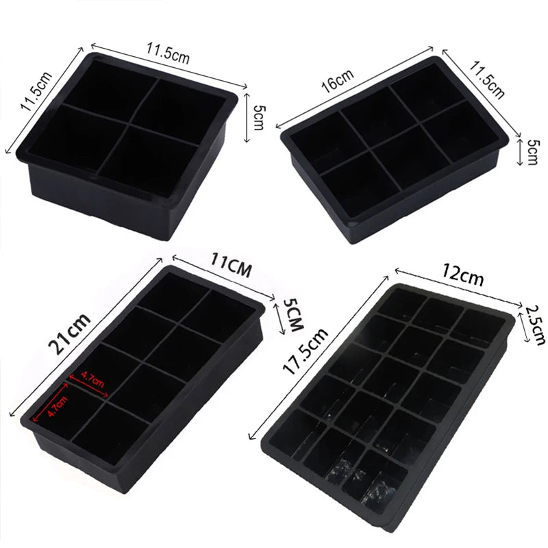 4/6/8/15 Grid Big Ice Tray Mold