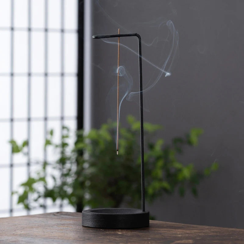 Creative Upside down Incense Burner Incense Stick Holder Wooden round Incense Tray Ornament Bedroom Home Yoga Decoration Crafts