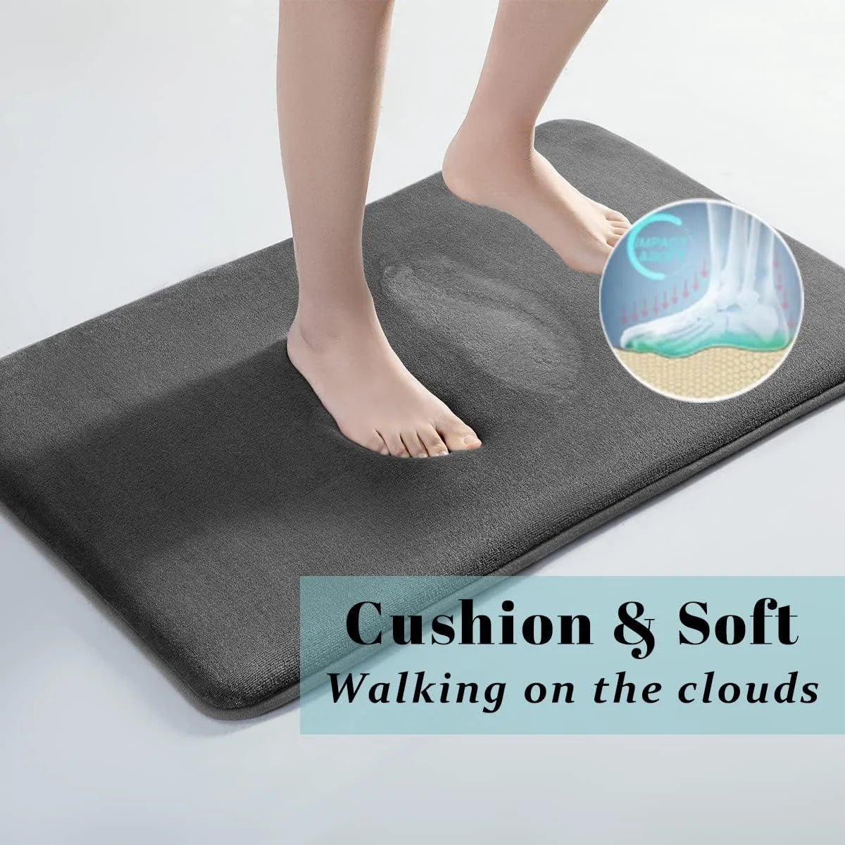 Super Absorbent Floor Mat, anti Slip Coral Velvet