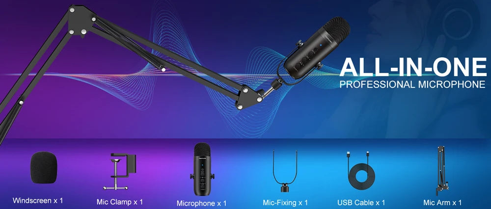 Professional USB Streaming Microphone