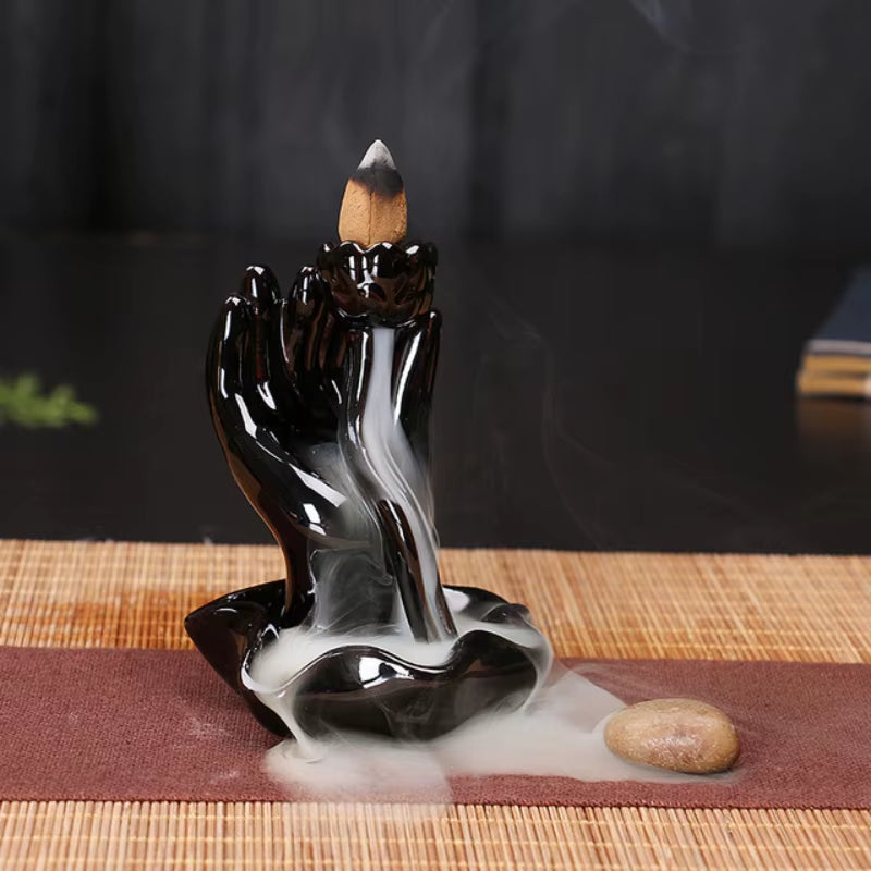 Creative Home Decor Backflow Stick Incense Burner Ceramic Censer Home Decoration Use in Home Teahouse Zen Yoga Decor -No Incense