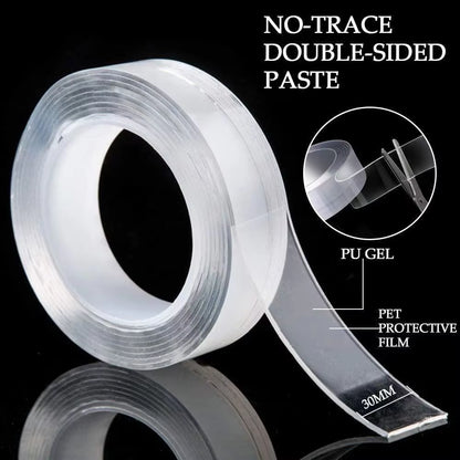 1/3/5M Nano Tape Double-Sided Adhesive Tape Traceless Waterproof Tape for Bathroom Kitchen Sink Tap Gel Sticker