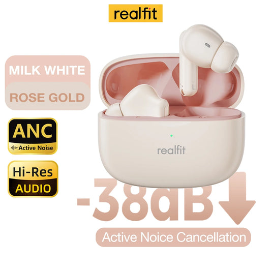 F3 ANC Active Noice Cancellation Bluetooth Earphones ENC Call HIFI Stereo Superb Bass Wireless Earbuds Sport Gaming