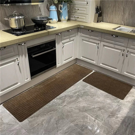 Kitchen Floor Mats Waterproof Non-Slip Toilet Stripes Adaptable Sink Dishwashing Area Home Decoration