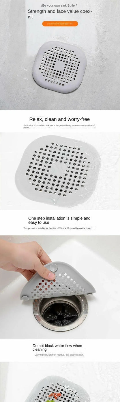 Square Silicone Floor Drain Sticker
