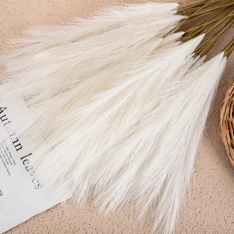10Pcs Artificial Reed Ins Wind Bouquet Imitation Flowers Bohemian Home Living Room Decor Fake Reed Christmas Wedding Decoration