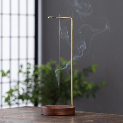 Creative Upside down Incense Burner Incense Stick Holder Wooden round Incense Tray Ornament Bedroom Home Yoga Decoration Crafts