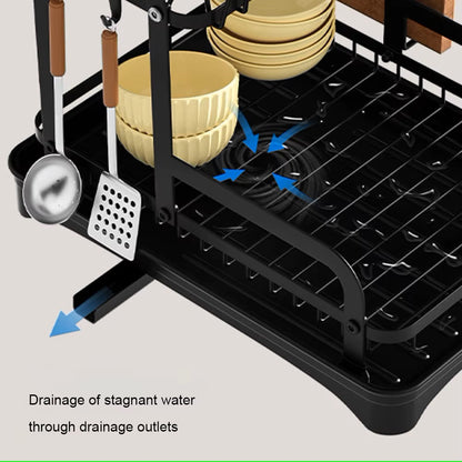 360° Rotating Drying Rack with Drain