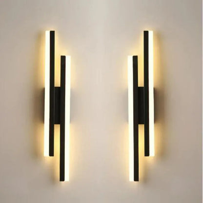 Modern Ledwall Lamp Wall Sconces Copper Line Pipe Acrylic Lampshade Indoor Lighting for Living Room Corridor Light Fixture