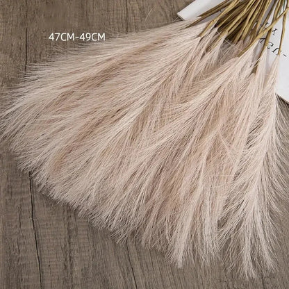 10Pcs Artificial Reed Ins Wind Bouquet Imitation Flowers Bohemian Home Living Room Decor Fake Reed Christmas Wedding Decoration