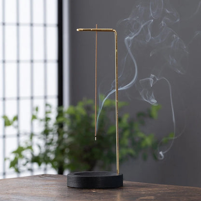 Creative Upside down Incense Burner Incense Stick Holder Wooden round Incense Tray Ornament Bedroom Home Yoga Decoration Crafts