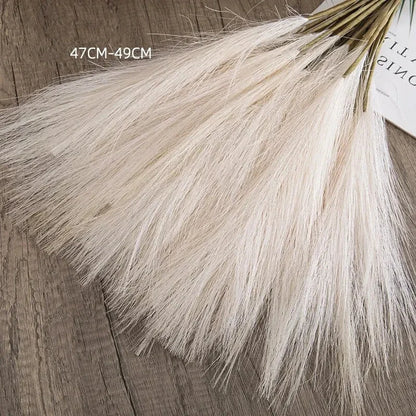 10Pcs Artificial Reed Ins Wind Bouquet Imitation Flowers Bohemian Home Living Room Decor Fake Reed Christmas Wedding Decoration