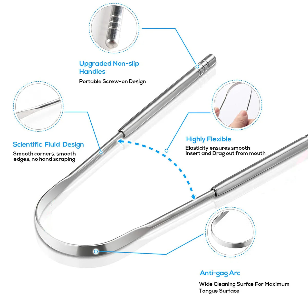 Stainless Steel Tongue Scrapers