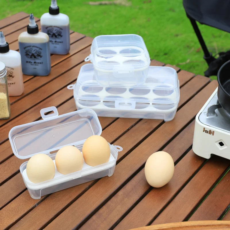 Outdoor Shockproof Egg Box Transparen Storage Box Portable Camping Shatterproof Egg Tray Home Protection Box Travel Shatterproof