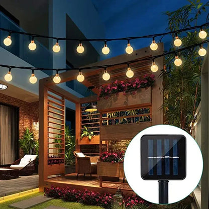Solar Crystal Globe LED String Lights