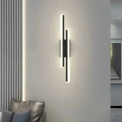 Modern Ledwall Lamp Wall Sconces Copper Line Pipe Acrylic Lampshade Indoor Lighting for Living Room Corridor Light Fixture