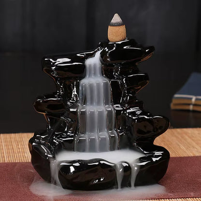 Creative Home Decor Backflow Stick Incense Burner Ceramic Censer Home Decoration Use in Home Teahouse Zen Yoga Decor -No Incense